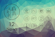 12 news line icons