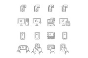 Icons Modern Technology Communicatio