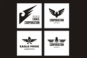 Four Eagle Vector Logo Signs