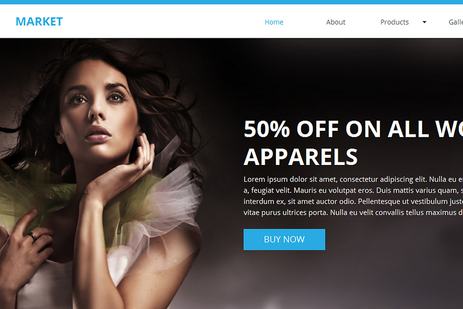 Market Ecommerce Muse Template