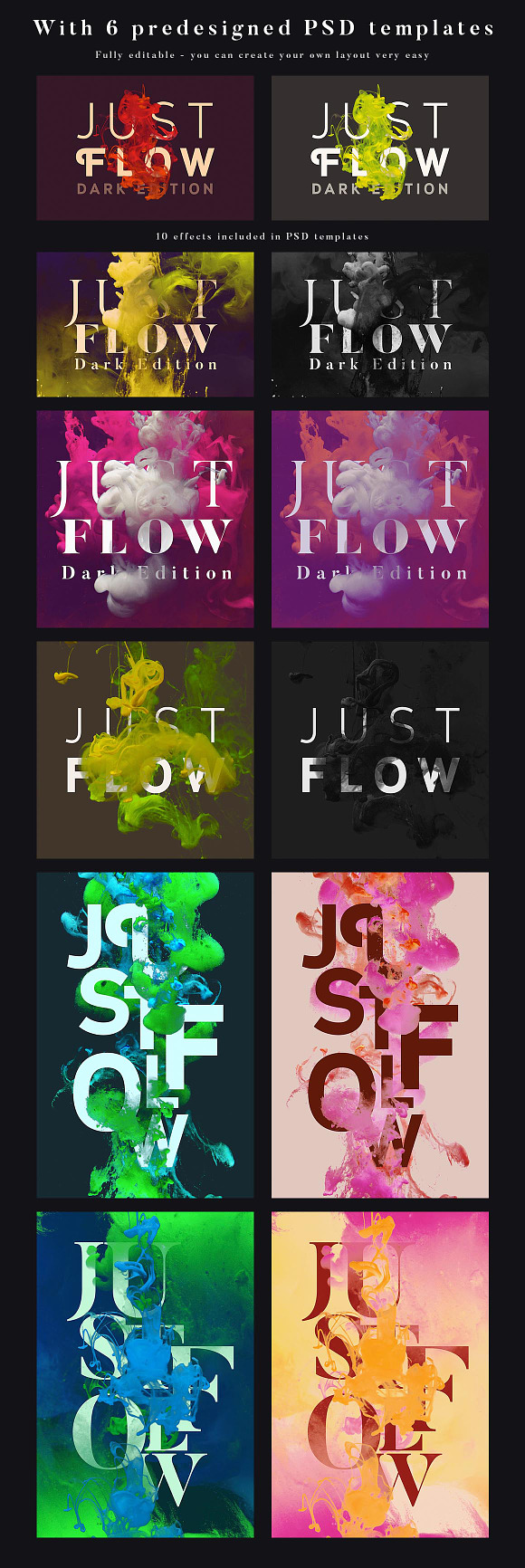 Just Flow - Dark Edition in Photoshop Layer Styles - product preview 2