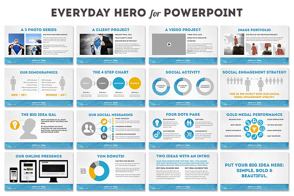 Everyday Hero Powerpoint HD Template in PowerPoint Templates - product preview 1