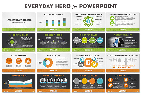 Everyday Hero Powerpoint HD Template in PowerPoint Templates - product preview 2