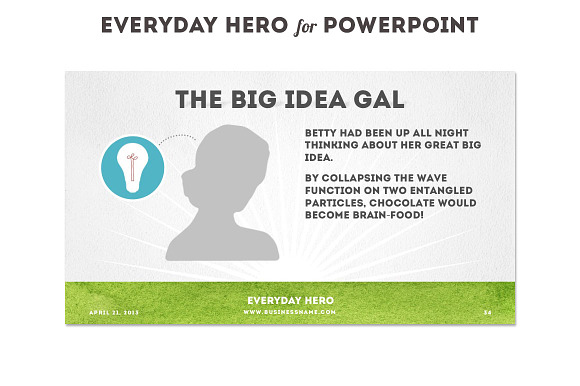 Everyday Hero Powerpoint HD Template in PowerPoint Templates - product preview 5