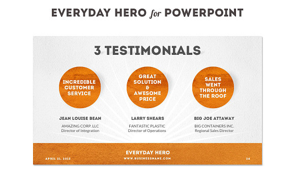Everyday Hero Powerpoint HD Template in PowerPoint Templates - product preview 7