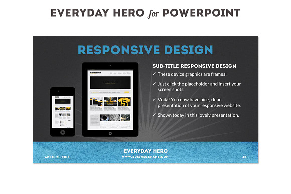 Everyday Hero Powerpoint HD Template in PowerPoint Templates - product preview 9