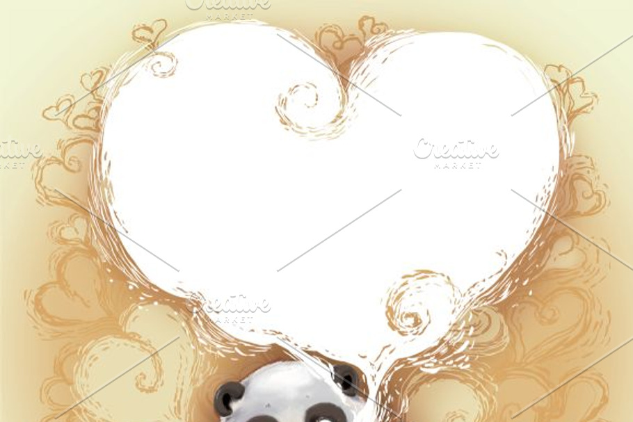 Panda congratulates Valentine's Day in Illustrations - product preview 8