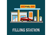 Car refueling at a filling station