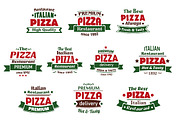 Italian premium pizza banners and la