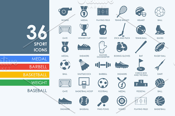 36 sport icons