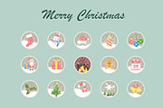 Merry Christmas Vector Icons