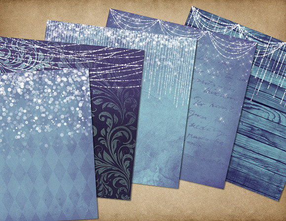 Enchanted Blue Backgrounds in Textures - product preview 1