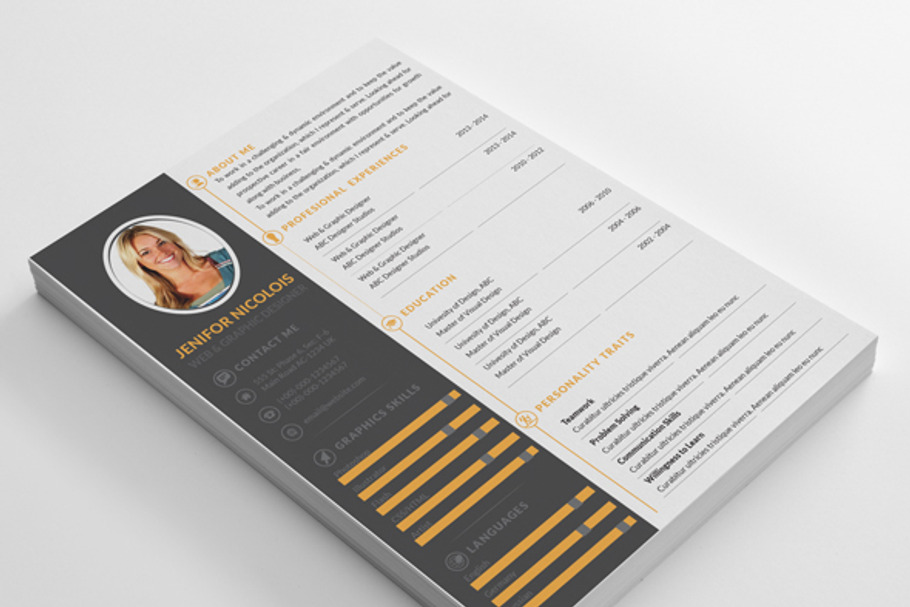 CV - Resume and Cover letter in Letter Templates - product preview 8