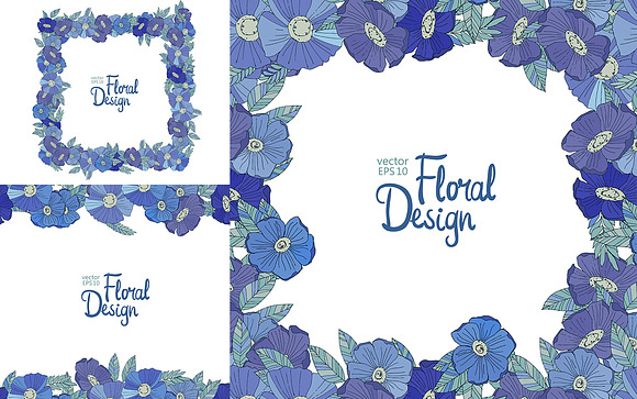Floral frames set in Illustrations - product preview 4