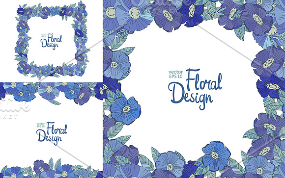 Floral frames set in Illustrations - product preview 5