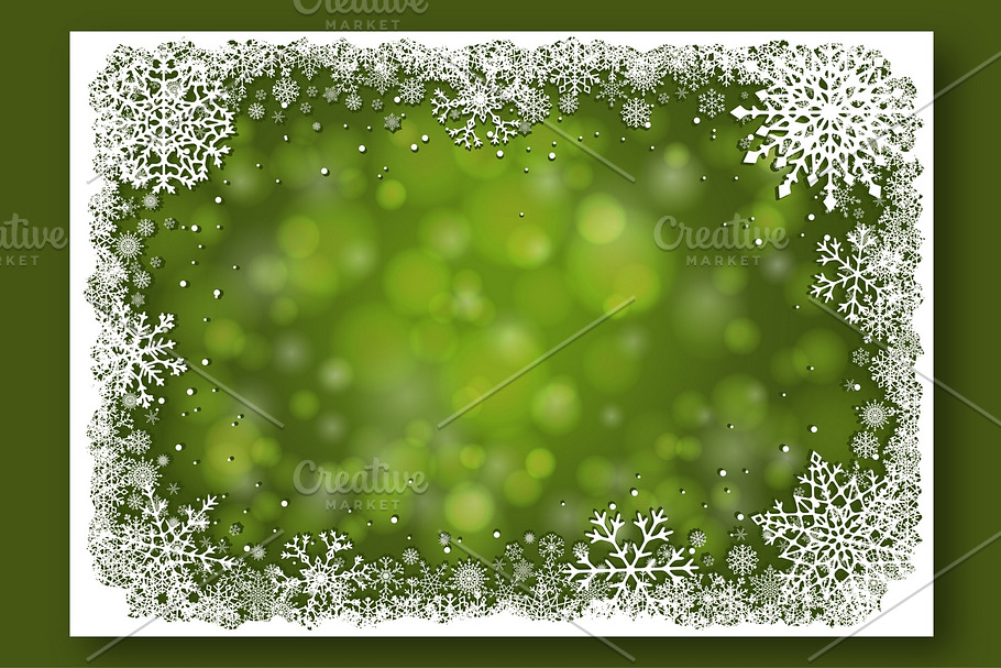 Vector Green Christmas Backgrounds in Illustrations - product preview 8