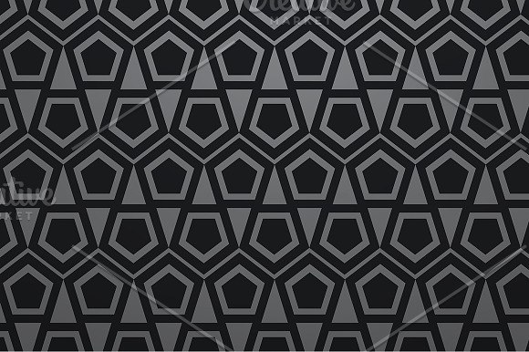 Black & Grey seamless patterns in Patterns - product preview 1