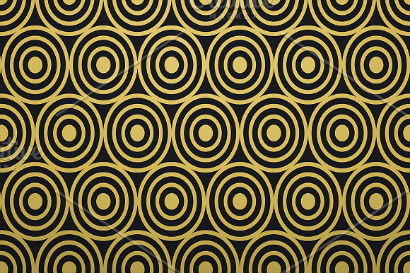 Yellow Gold theme seamless patterns in Patterns - product preview 3