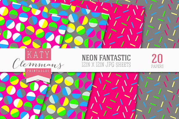 Neon Fantastic paper pack in Patterns - product preview 1