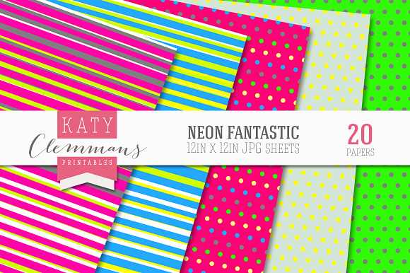 Neon Fantastic paper pack in Patterns - product preview 2