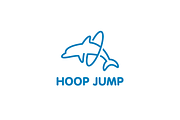 Hoop Jump - Dolphin Logo