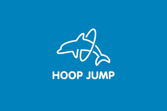 Hoop Jump - Dolphin Logo in Logo Templates - product preview 1