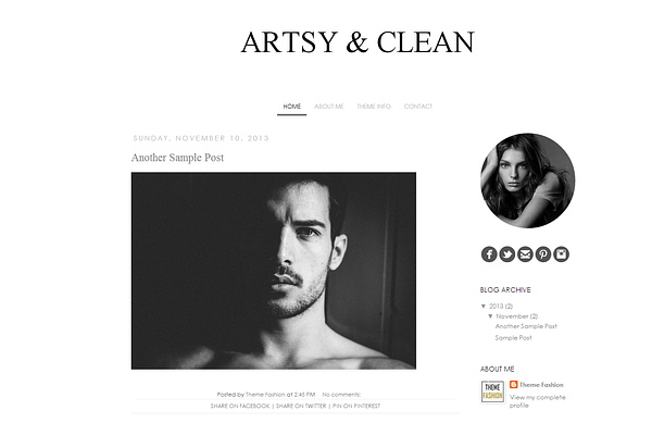 Blogger Template - Artsy and Clean