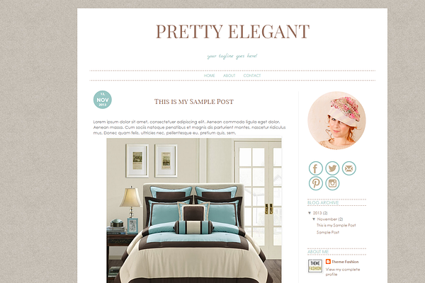Blogger Template - Pretty Elegant
