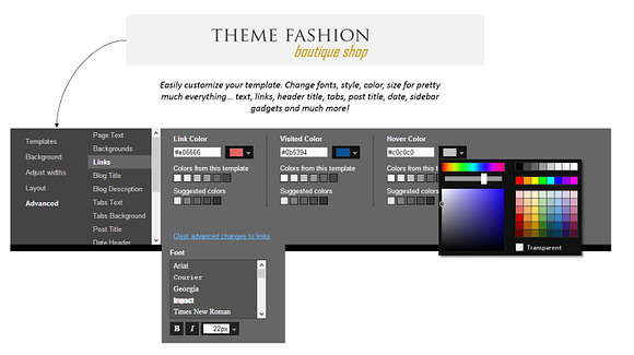 Blogger Template - Hello Paris in Themes - product preview 1