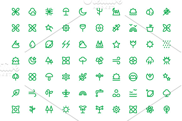 225+ Nature Line Icons Set in Graphics - product preview 2
