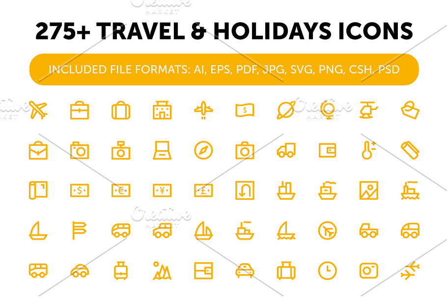 275+ Travel and Holidays Icons