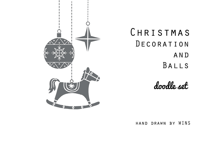 Christmas Decorations and Balls in Illustrations - product preview 8