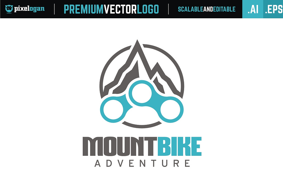 Mountain Bike Logo in Logo Templates - product preview 8