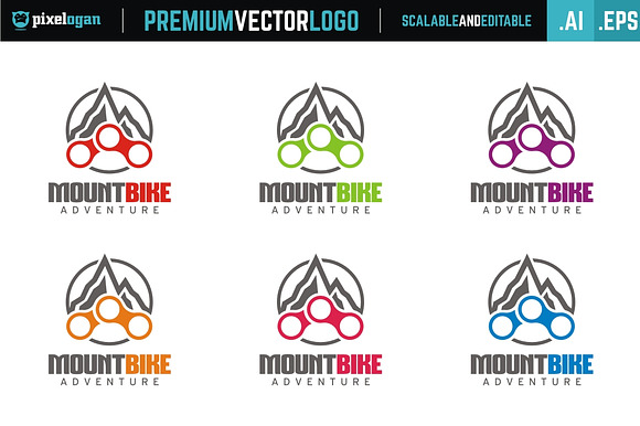 Mountain Bike Logo in Logo Templates - product preview 1