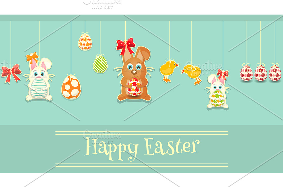 Happy Easter Greeting Card in Illustrations - product preview 8