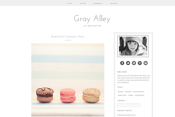Wordpress Template - Gray Alley