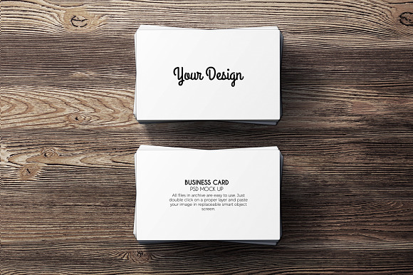 4-Pack PSD. Business cards in Print Mockups - product preview 3