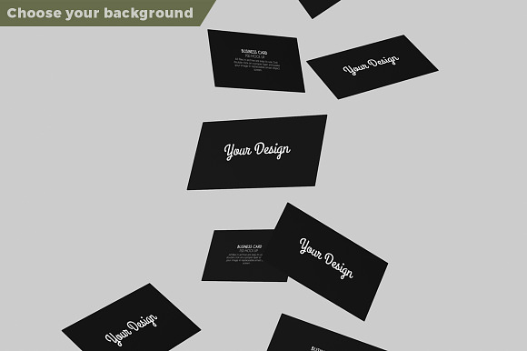 4-Pack PSD. Business cards in Print Mockups - product preview 4