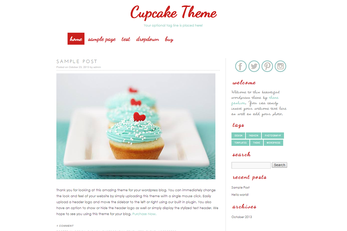 Wordpress Template - Cupcake in WordPress Blog Themes - product preview 8