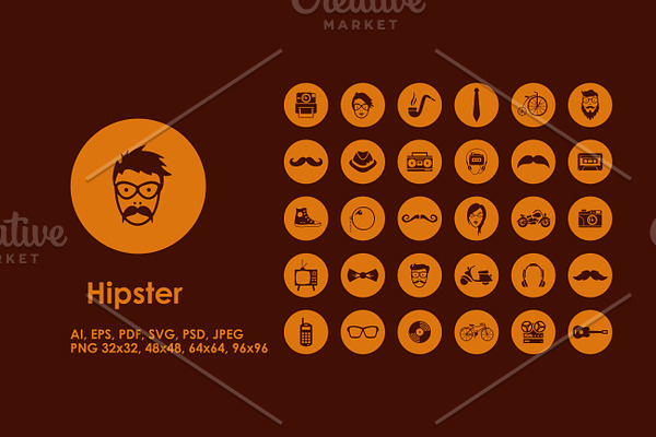 Hipster icons