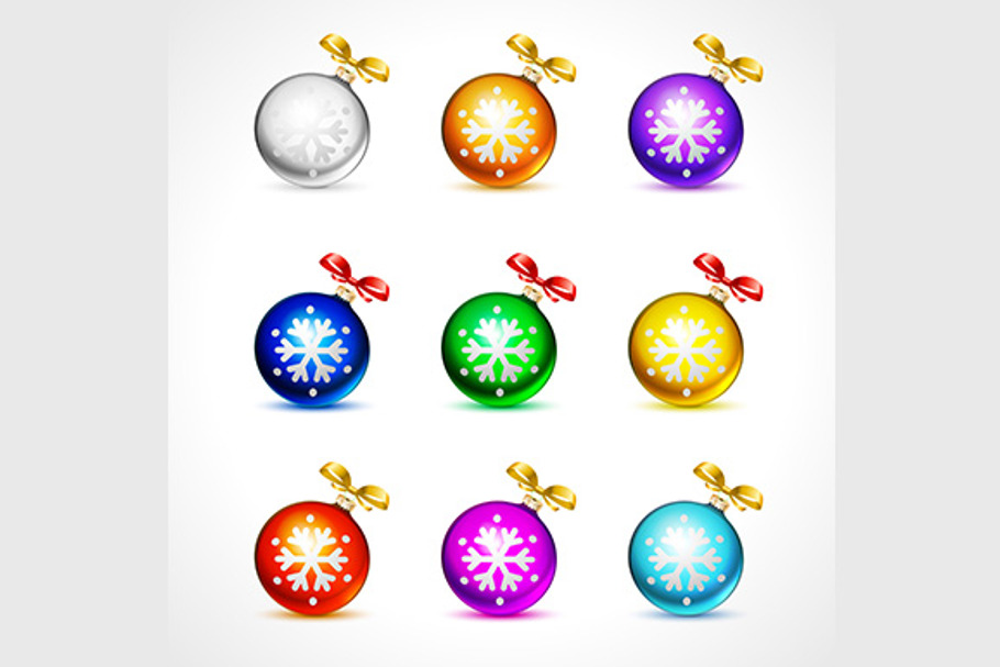 9 color fur-tree toy ball with bow in Graphics - product preview 8