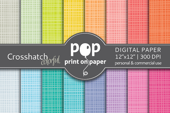 Crosshatch colorful 16 digital paper in Patterns - product preview 1