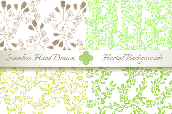 12 Hand Drawn Floral Patterns in Patterns - product preview 2