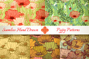 5 Patterns with Poppy Flowers