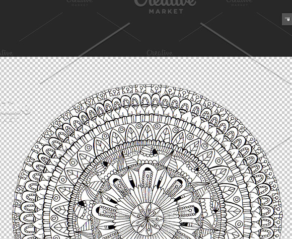 Mandala x 4 in Illustrations - product preview 3