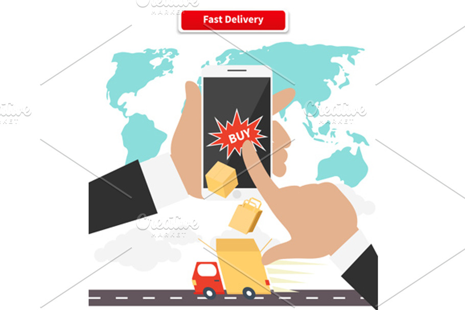 Buying and Fast Delivery by Smartpho in Illustrations - product preview 8