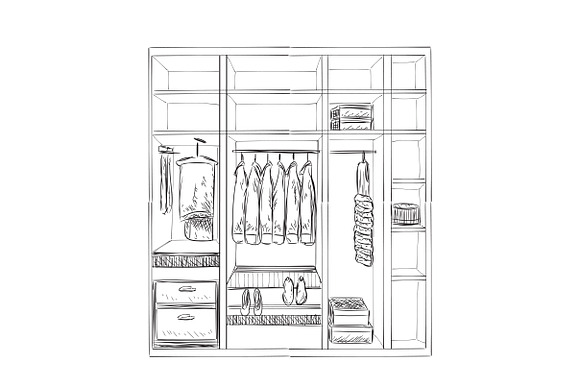 Wardrobe sketch in Illustrations - product preview 3