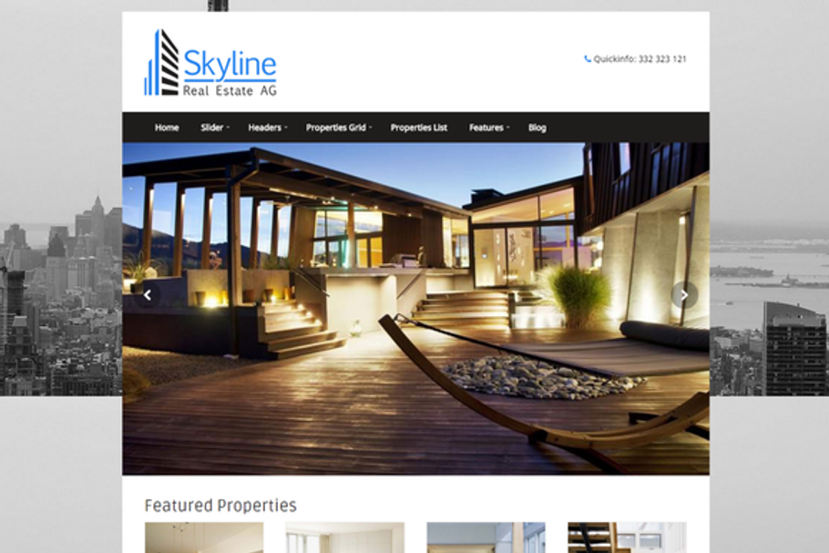 Skyline - a Real Estate Theme in WordPress Business Themes - product preview 8