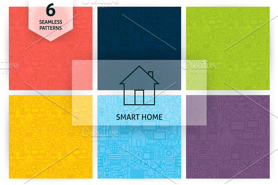 Smart House Technology Line Patterns