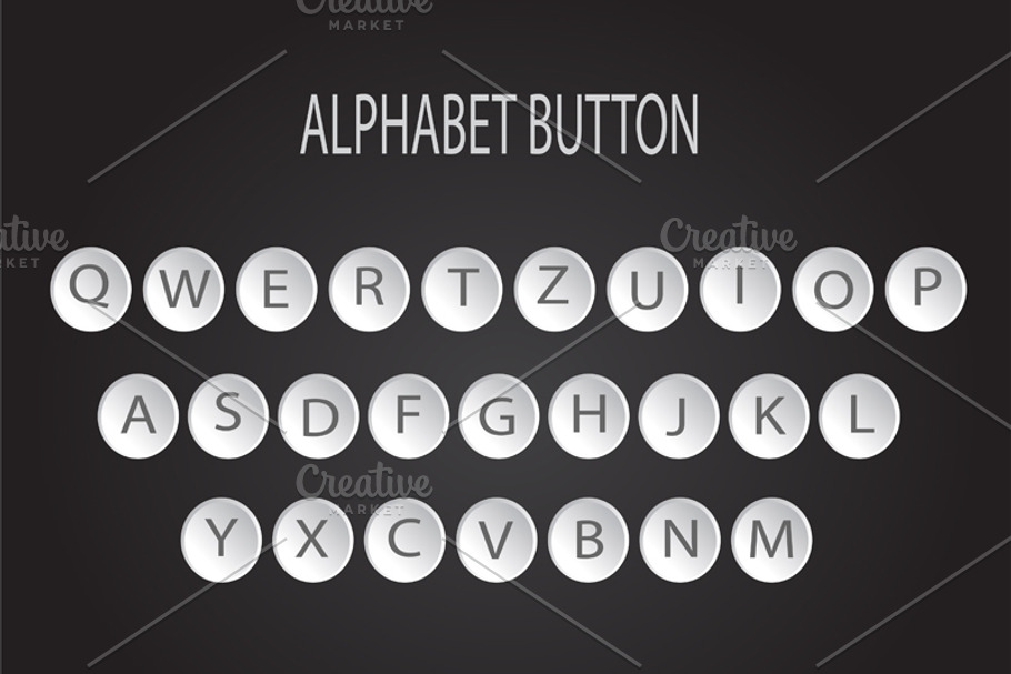 Alphabet buttons type machine in Graphics - product preview 8